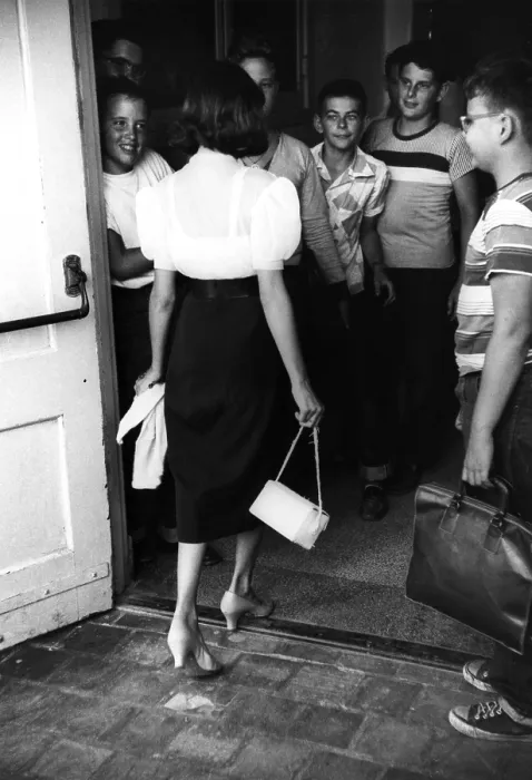 Framed Print : First day of high school, 1955 Framed Print : First day of high school, 1955