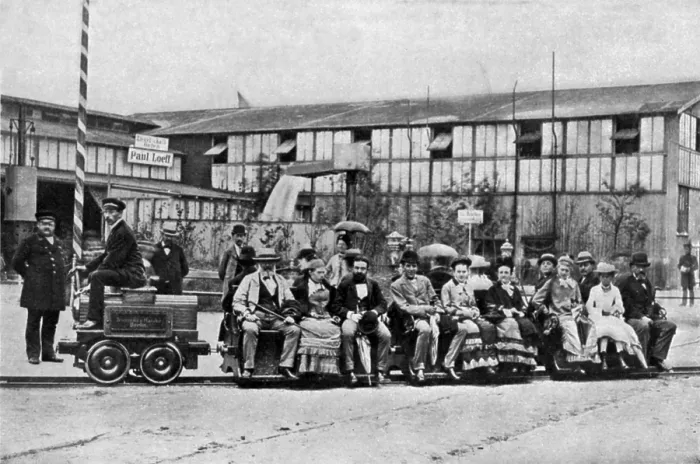 Framed Print : First Electric Railway, 1879