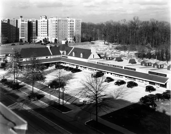 Framed Print : One of the First Strip Malls in America Framed Print : One of the First Strip Malls in America