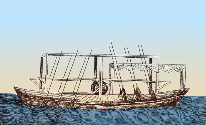 Framed Print : Fitch Steamboat, 1790