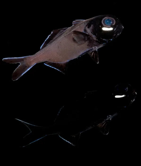 Framed Print : Flashlight Fish