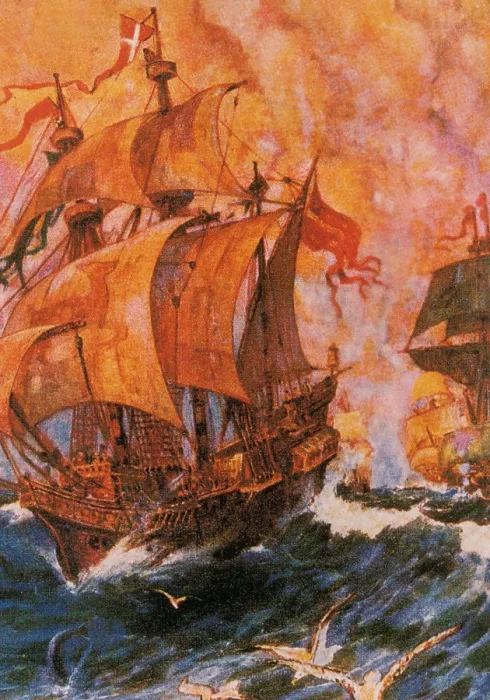 Framed Print : Francis Drake Battles Spanish Armada, 1588 Framed Print : Francis Drake Battles Spanish Armada, 1588
