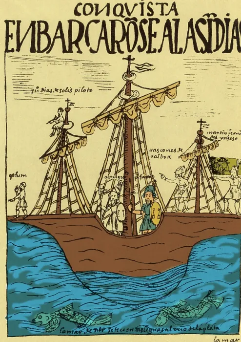 Framed Print : Francisco Pizarro en Route to Peru, 16th Century Framed Print : Francisco Pizarro en Route to Peru, 16th Century