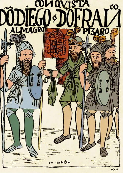 Framed Print : Francisco Pizarro Gathering Recruits, 16th Century