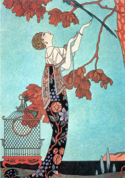 Framed Print : French Fashion, George Barbier, 1914 Framed Print : French Fashion, George Barbier, 1914