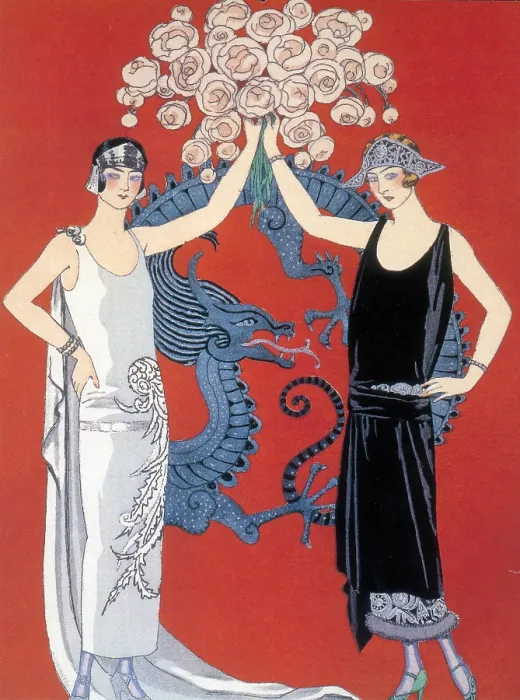 Framed Print : French Fashion, George Barbier, 1924