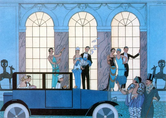 Framed Print : French Fashion, George Barbier Pochoir, 1924 Framed Print : French Fashion, George Barbier Pochoir, 1924