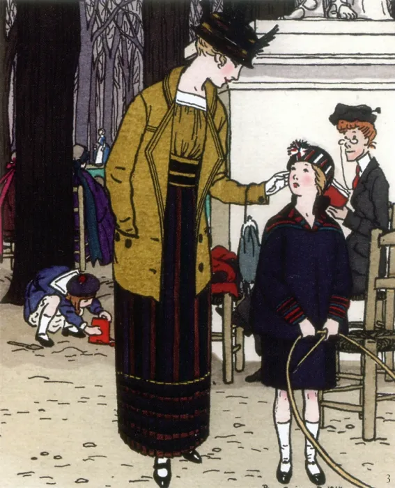 Framed Print : French Fashion, Pierre Brissaud, 1914 Framed Print : French Fashion, Pierre Brissaud, 1914