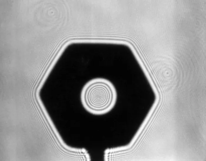 Framed Print : Fresnel Diffraction by Nut Framed Print : Fresnel Diffraction by Nut