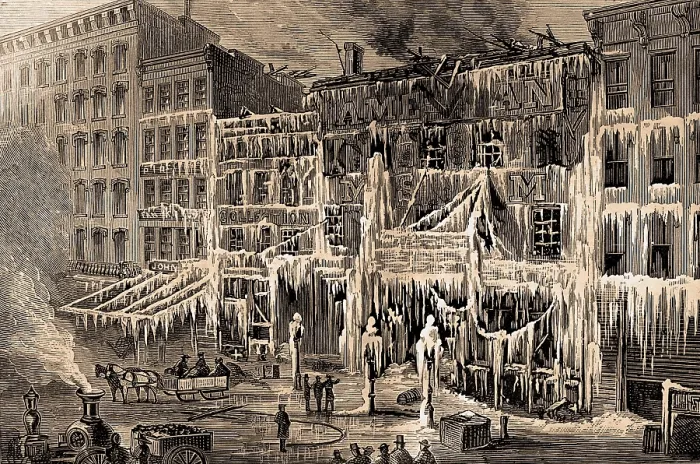 Framed Print : Frozen Remains of Barnum's Museum, 1868 Framed Print : Frozen Remains of Barnum's Museum, 1868