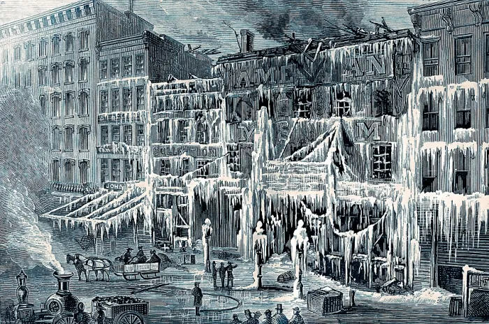 Framed Print : Frozen Remains of Barnum's Museum, 1868 Framed Print : Frozen Remains of Barnum's Museum, 1868