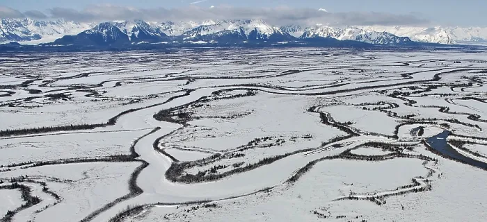 Framed Print : Frozen Rivers and Mountains, Winter in Arctic Alaska Wilderness Framed Print : Frozen Rivers and Mountains, Winter in Arctic Alaska Wilderness