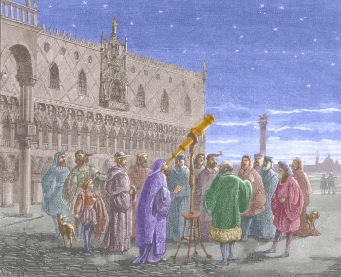 Framed Print : Galileo Galilei Demonstrating His Telescope, 1609 Framed Print : Galileo Galilei Demonstrating His Telescope, 1609