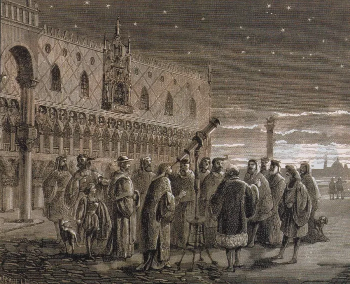Framed Print : Galileo Galilei Demonstrating His Telescope, 1609 Framed Print : Galileo Galilei Demonstrating His Telescope, 1609