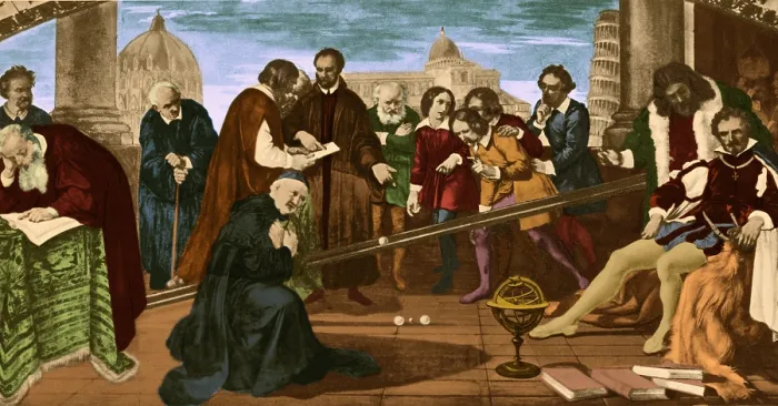Framed Print : Galileo's Gravity Experiment, 1589 Framed Print : Galileo's Gravity Experiment, 1589