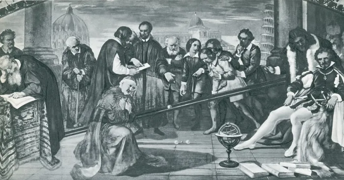 Framed Print : Galileo's Gravity Experiment