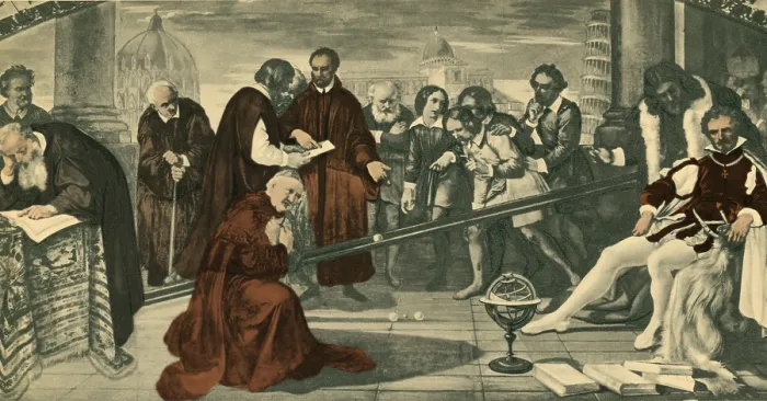Framed Print : Galileo's Gravity Experiment