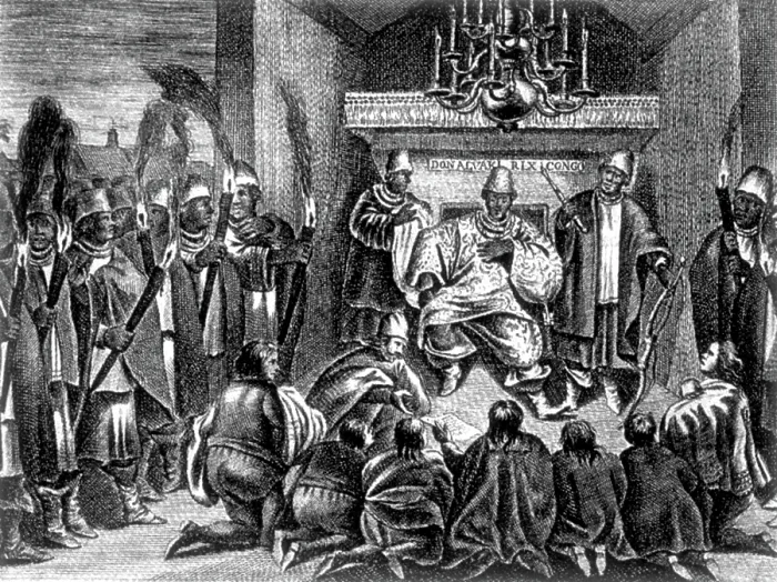 Framed Print : Garcia II, King of the Kongo, Receives Dutch Embassy, 1642