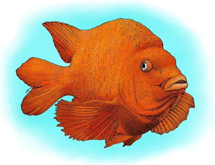 Framed Print : Garibaldi Fish Framed Print : Garibaldi Fish