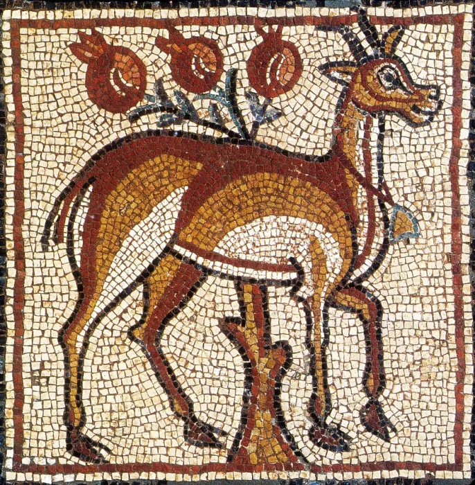 Framed Print : Gazelle, Byzantine Mosaic, 6th Century Framed Print : Gazelle, Byzantine Mosaic, 6th Century