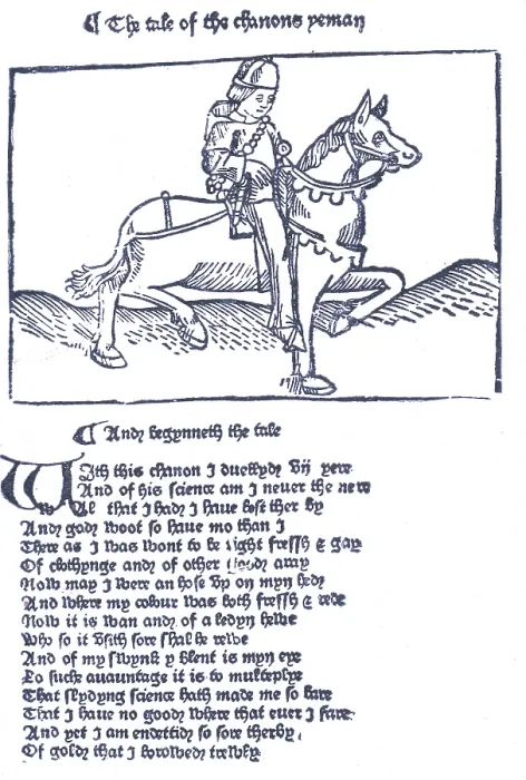 Framed Print : Geoffrey Chaucer, Canterbury Tales
