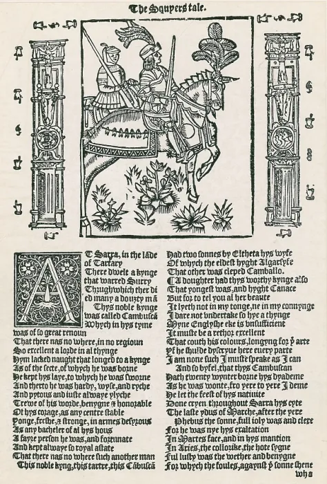 Framed Print : Geoffrey Chaucer, Canterbury Tales Framed Print : Geoffrey Chaucer, Canterbury Tales