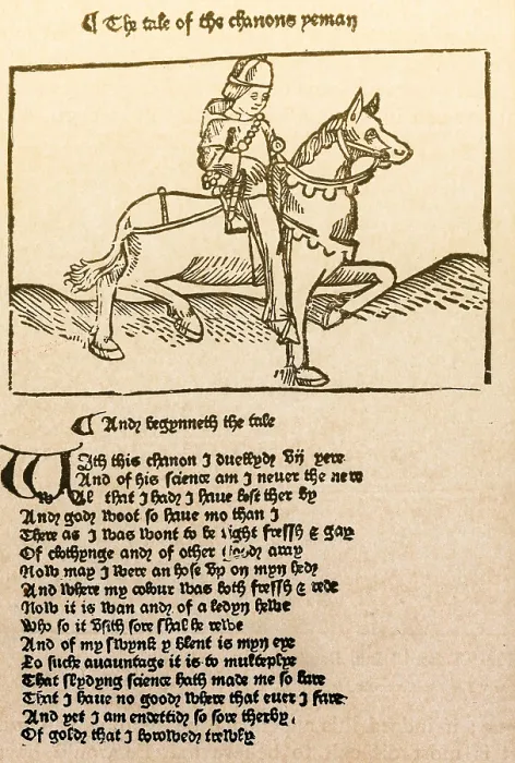 Framed Print : Geoffrey Chaucer, Canterbury Tales Framed Print : Geoffrey Chaucer, Canterbury Tales