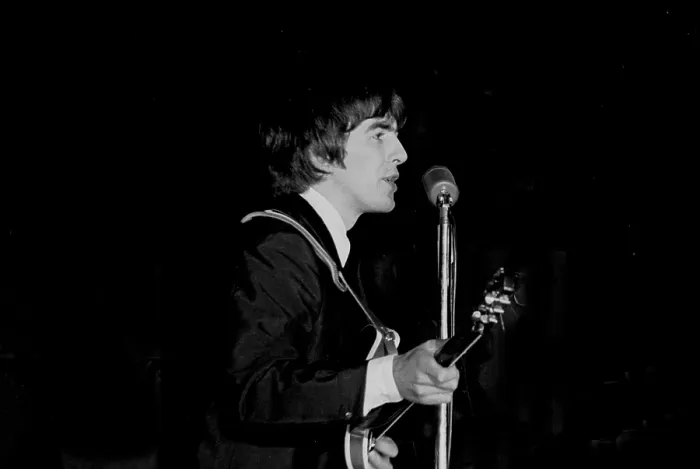 Framed Print : George Harrison, Beatles Concert, 1964 Framed Print : George Harrison, Beatles Concert, 1964