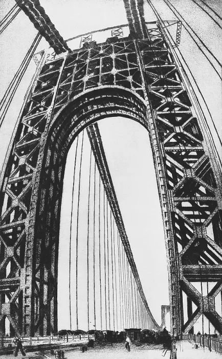 Framed Print : George Washington Bridge, c.1930 Framed Print : George Washington Bridge, c.1930