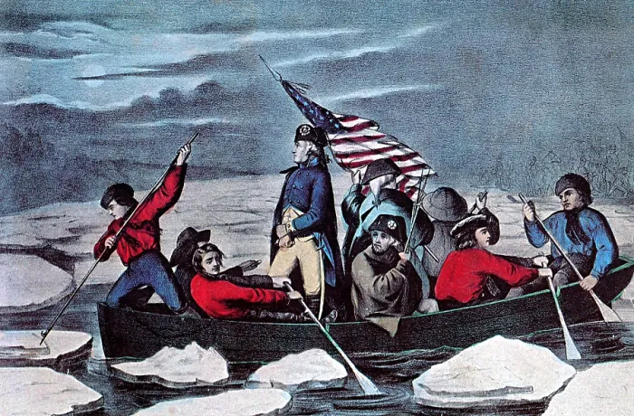 Framed Print : George Washington Crossing the Delaware, 1776
