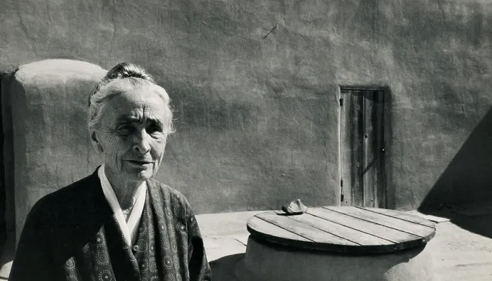 Framed Print : Georgia O'Keeffe at Home, 1971 Framed Print : Georgia O'Keeffe at Home, 1971