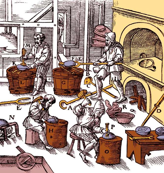 Framed Print : Georgius Agricola, De Re Metallica, Metallurgy Workshop, 16th Century Framed Print : Georgius Agricola, De Re Metallica, Metallurgy Workshop, 16th Century