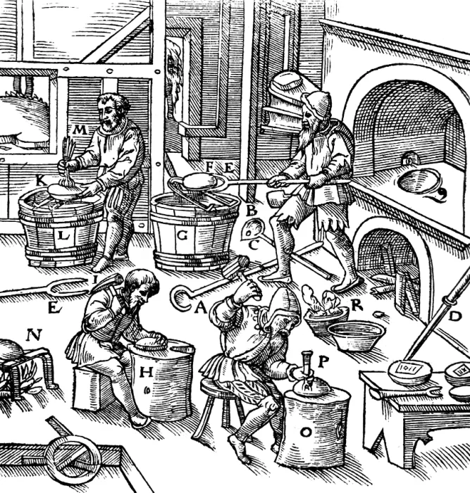 Framed Print : Georgius Agricola, De Re Metallica, Metallurgy Workshop, 16th Century Framed Print : Georgius Agricola, De Re Metallica, Metallurgy Workshop, 16th Century