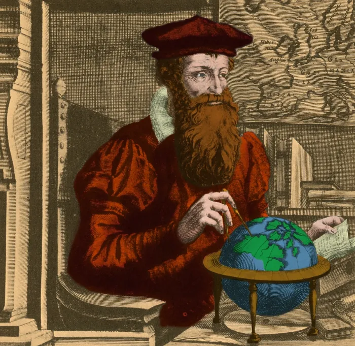 Framed Print : Gerardus Mercator, Flemish Cartographer Framed Print : Gerardus Mercator, Flemish Cartographer