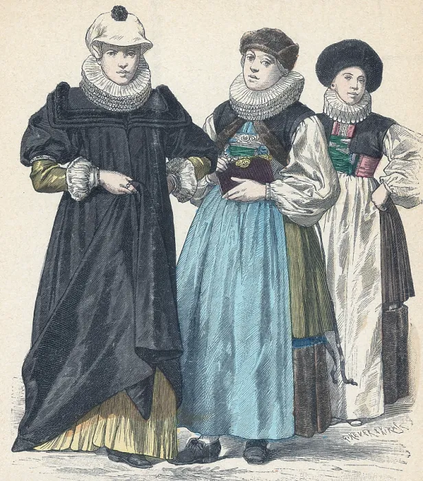 Framed Print : German Women's Fashion, 1640 Framed Print : German Women's Fashion, 1640