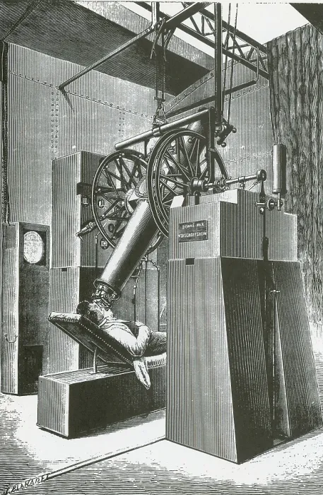 Framed Print : Giant telescope at the 1900 world exhibition in paris