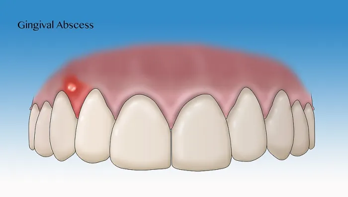 Framed Print : Gingival Abscess, Illustration Framed Print : Gingival Abscess, Illustration