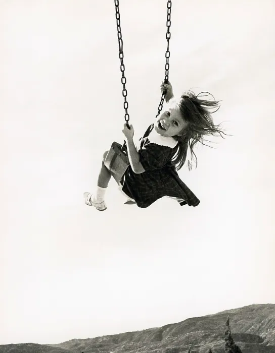 Framed Print : Girl on Swing Framed Print : Girl on Swing