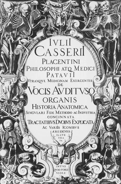 Framed Print : Giulio Casserio's Anatomy, Title Page, 1601 Framed Print : Giulio Casserio's Anatomy, Title Page, 1601