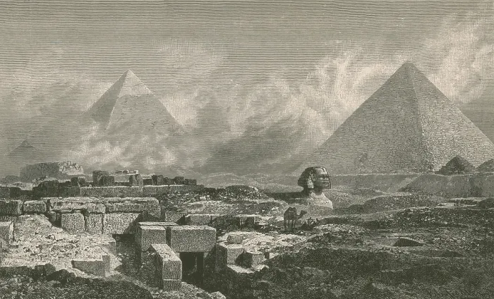 Framed Print : Giza Pyramids and Sphinx, 1878 Framed Print : Giza Pyramids and Sphinx, 1878