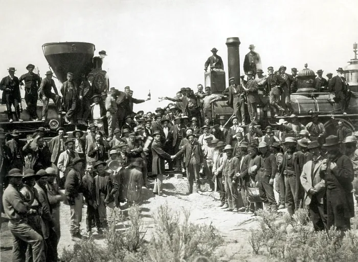 Framed Print : Golden Spike Ceremony, 1869