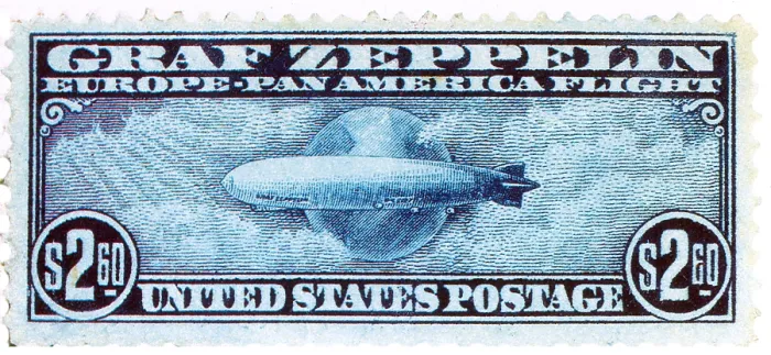 Framed Print : Graf Zeppelin, U.S. Postage Stamp, 1930 Framed Print : Graf Zeppelin, U.S. Postage Stamp, 1930