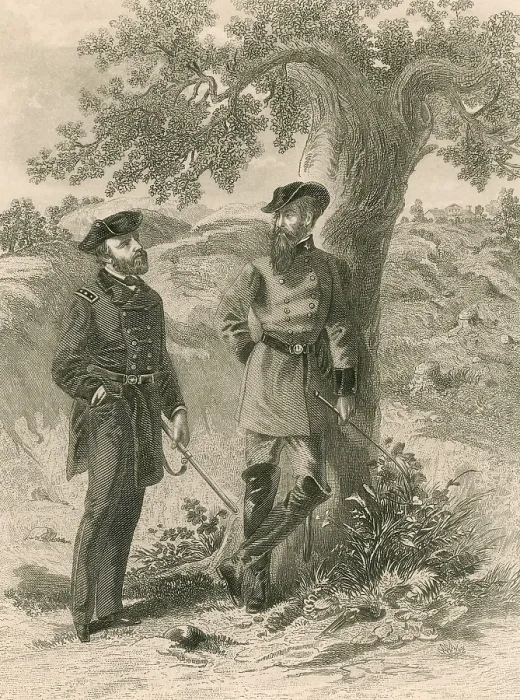 Framed Print : Grant and Pemberton, 1863 Framed Print : Grant and Pemberton, 1863