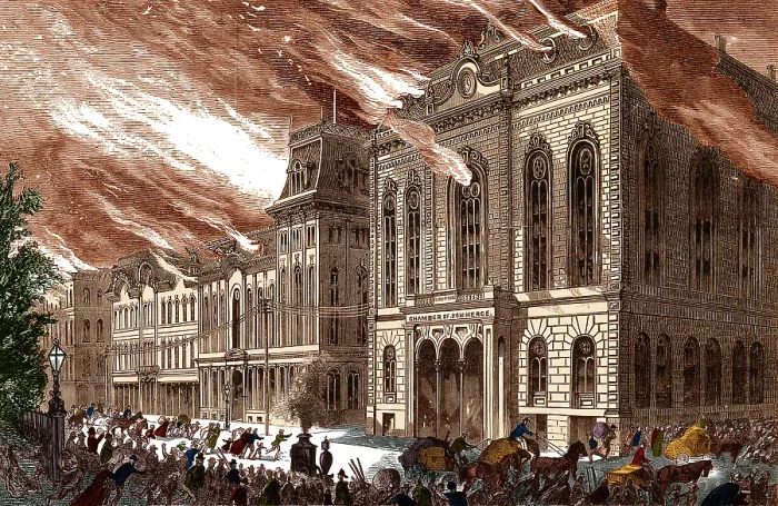Framed Print : The Great Chicago Fire, 1871 Framed Print : The Great Chicago Fire, 1871