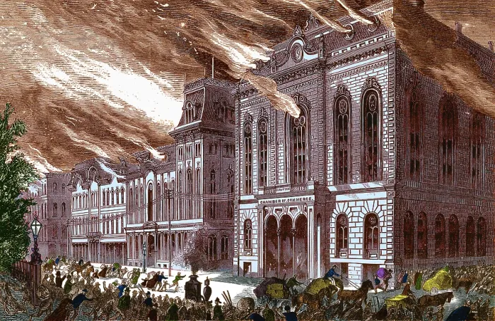 Framed Print : The Great Chicago Fire, 1871 Framed Print : The Great Chicago Fire, 1871