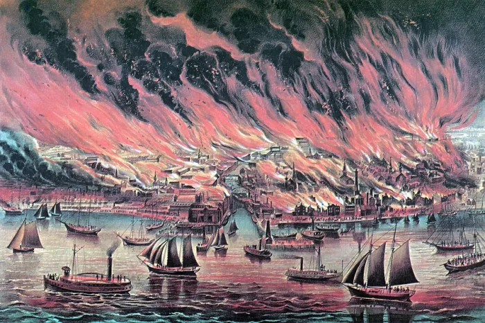Framed Print : The Great Chicago Fire, 1871 Framed Print : The Great Chicago Fire, 1871