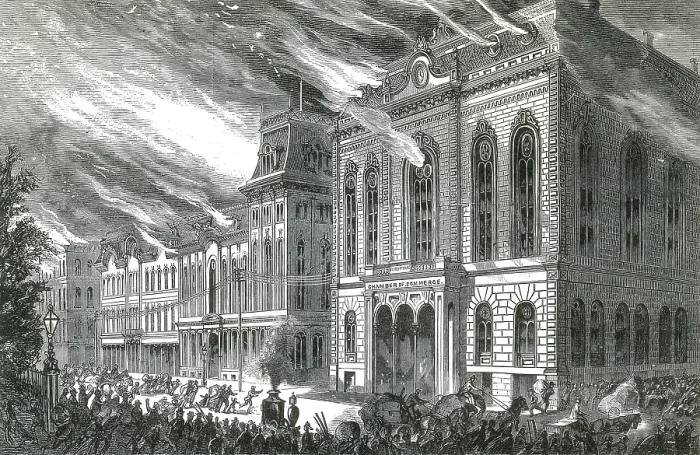Framed Print : The Great Chicago Fire, 1871