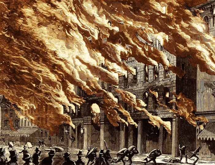 Framed Print : The Great Chicago Fire, 1871