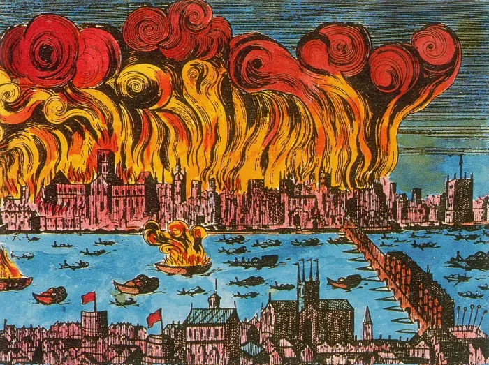 Framed Print : Great Fire of London, 1666 Framed Print : Great Fire of London, 1666