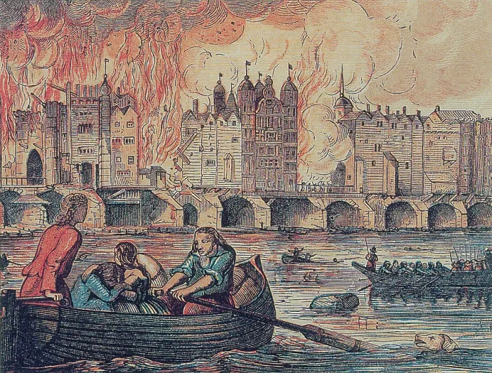 Framed Print : Great Fire of London, 1666 Framed Print : Great Fire of London, 1666